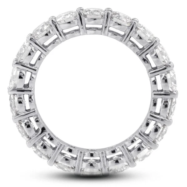 1 1/2 CT H VS2 Round Cut Earth Mined Certified Diamonds 950 PL. Eternity Ring