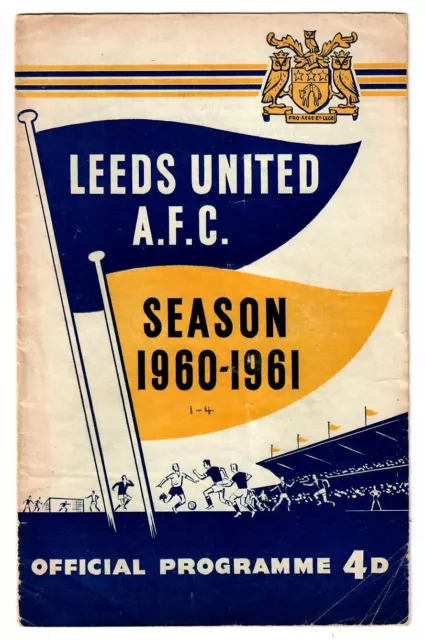 Leeds United v Huddersfield Town  - 1960-61 Division Two - Football Programme