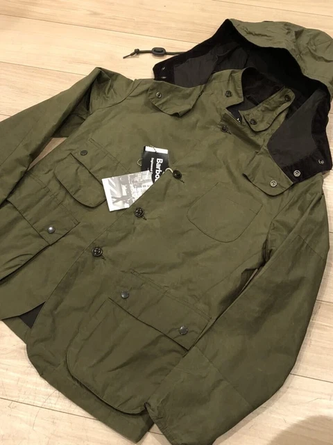 Barbour x engineered garments mackinaw shop waxed jacket