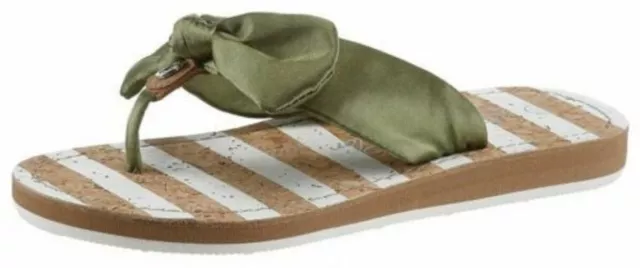 TOM TAILOR Zehentrenner Flip Flop Flipflop in khaki - ehm. 29,95€