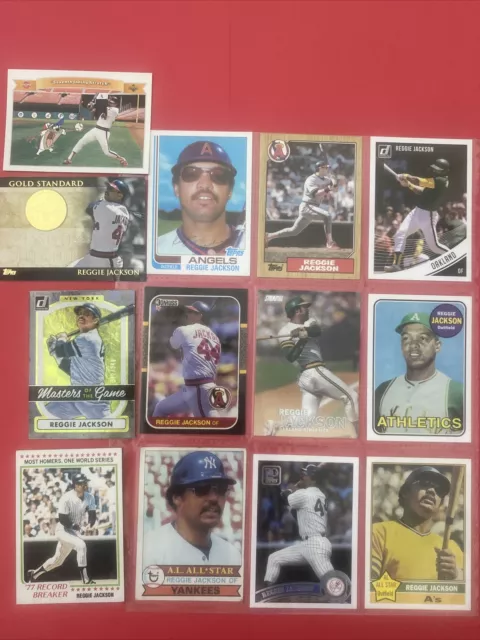 REGGIE JACKSON HALL Of Fame Vintage, Serial numbered Card Lot Yankees ...