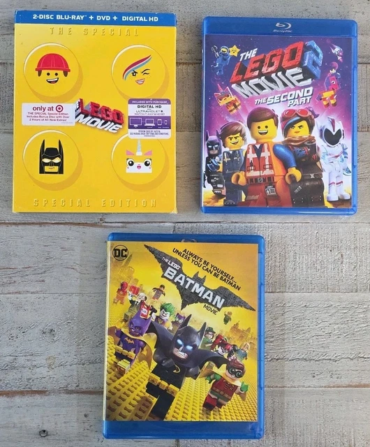 LEGO 3-BLU-RAY LOT The LEGO Movie The Second Part The Batman