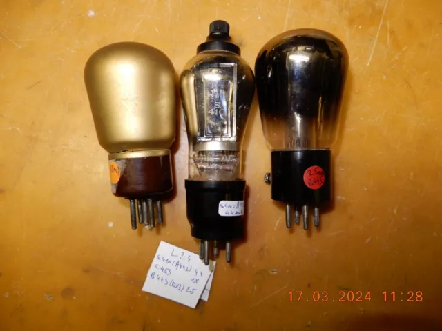 RADIO TSF Lampes Années 30 - Lot24: S410=A442, C453 & DSX3=B443