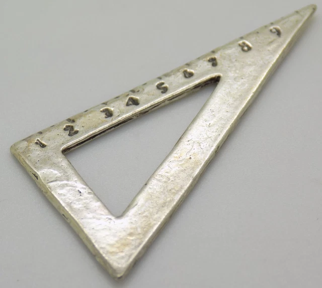 Vintage IN Argento Massiccio Italiano Fatto Mini Righello Miniatura Marchiato
