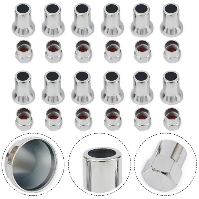 1set TR413,Chrome,Car Tire Wheel Tyre Valve Stem Hex Cap W/ Sleeve Covers