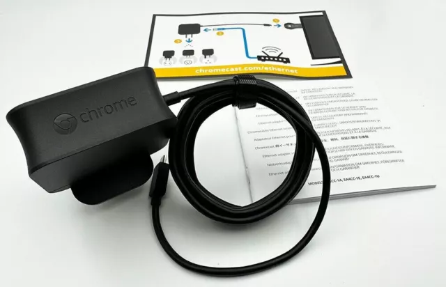 Google Ethernet Adapter Adapter für Chromecast Micro-USB UK Netzstecker - schwarz 3