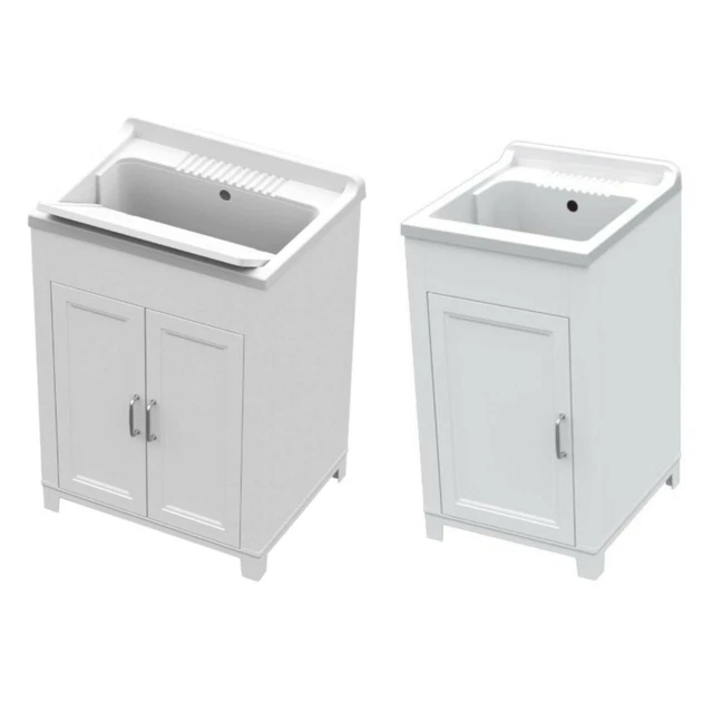 Lavabo Sospeso In Resina Bianca 42,5x24,1x34,3 Cm - Kit Scarico Incluso, Per Interni Ed Esterni