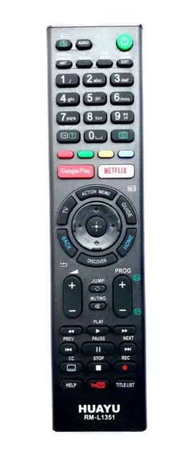 NEW Replacement Remote Control for Sony RMF-TX300E RMFTX300E Netflix Google Play