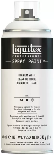 Liquitex Spray Paint 4450432 Titanium White 400 ML