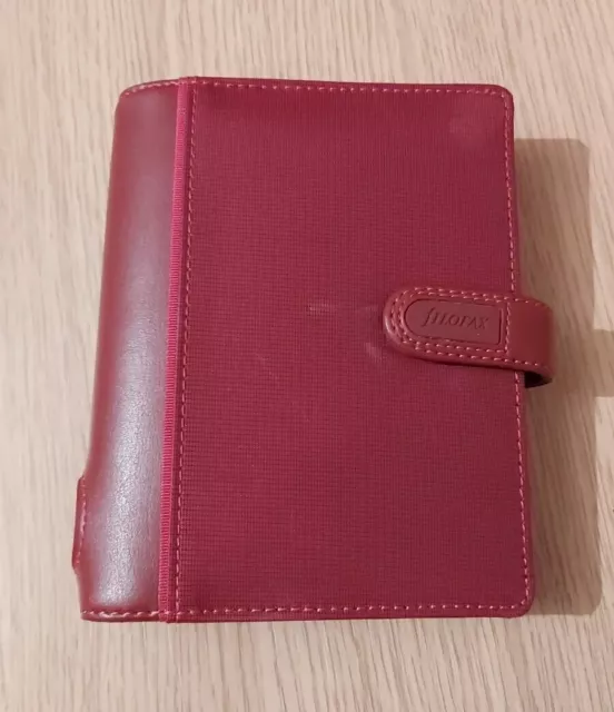 Filofax Sketch Pocket Mini Organiser - Red Leather/Textile - Used 2