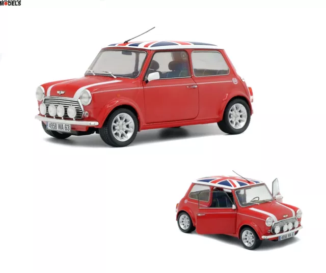 MINI COOPER 1.3i Sport Pack Rouge Rosso + Flag Solido Die Cast 1/18 S1800604 New