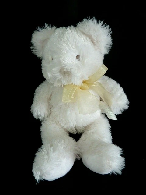 *. DOUDOU PELUCHE KIMBALOO LA HALLE PANTIN OURS  27 c POILS LONGS BLANC NEUF*