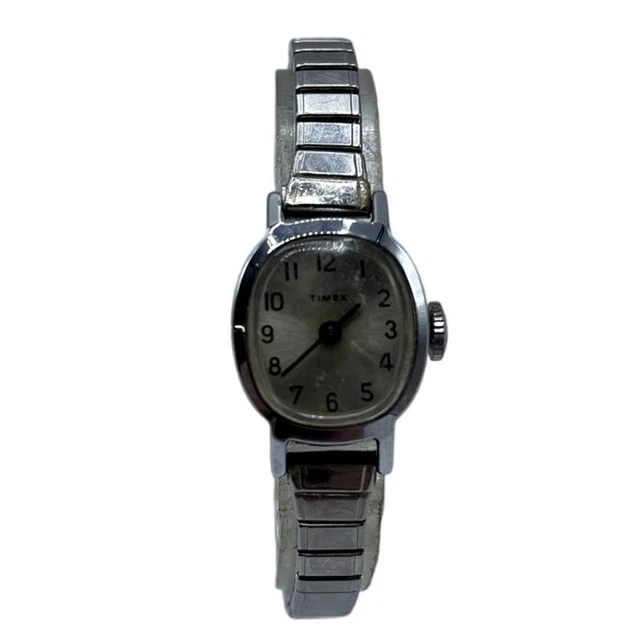 Montre Vintage Timex Mécanique - Remontage Manuel, étanche, Avec Date - Boîtier Et Bracelet Dorés