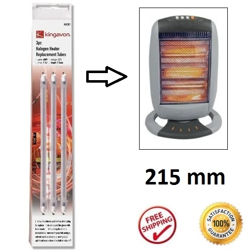 HALOGEN HEATER REPLACEMENT Tube Set x3 Bulbs 215mm 400W Suitable for Many  Models £10.98 - PicClick UK