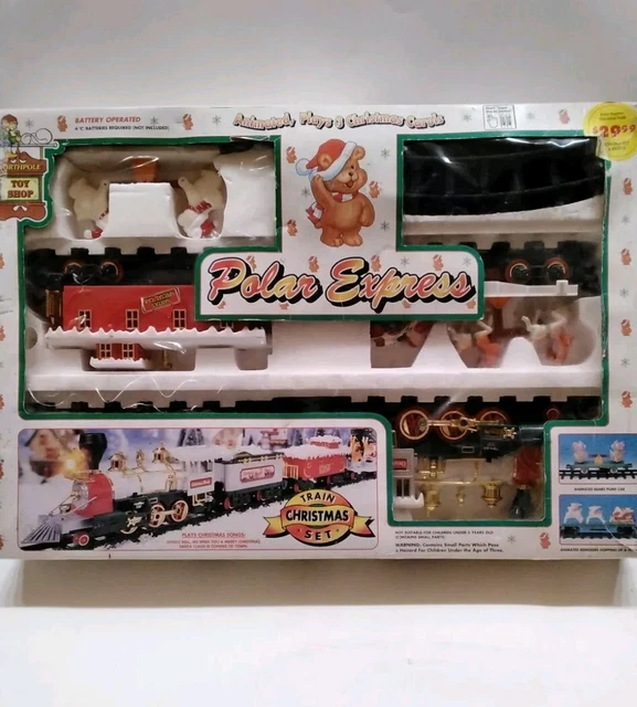 VINTAGE TRAIN SET Christmas Animated Polar Express Five 10