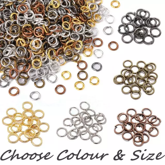 Jump Rings for Jewellery Making Non Soldered Open 4mm, 5mm, 6mm -10mm Iron Metal