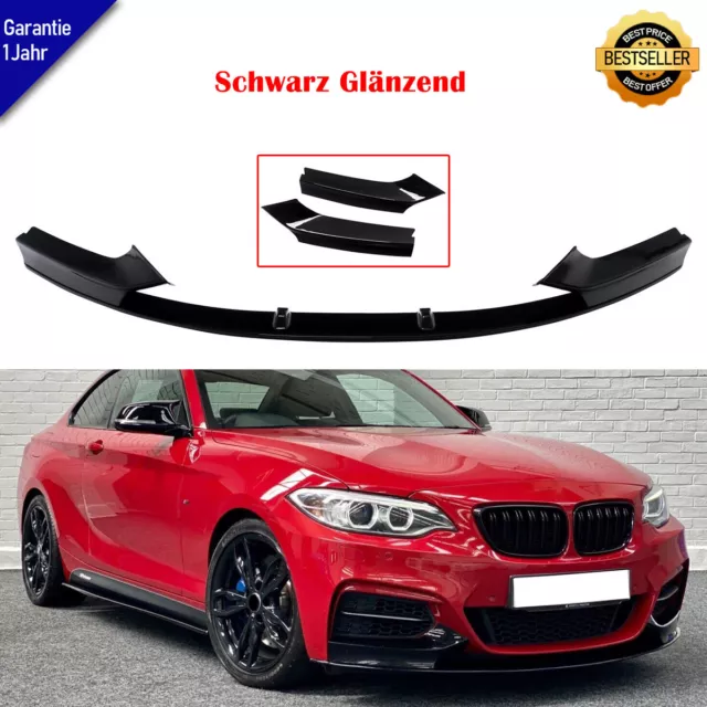 Frontspoiler Spoilerlippe für BMW F22 F23 M235i M240i M-Paket Lackiert Schwarz