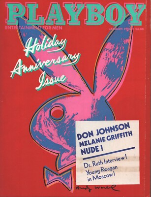 PLAYBOY MAGAZINE - Jan 1986 - Don Johnson & Melanie Griffith - Dr. Ruth