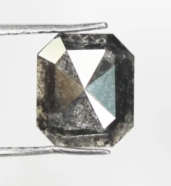 1.32 CT Naturale Sfuso Smeraldo Diamante Colore Nero Forma Rustico