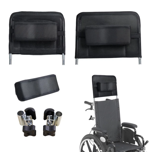 Dossier de fixation pour appui-tête de fauteuil roulant pour largeur de