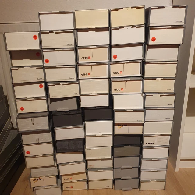 10stck alte Dia-Boxen Dia-Kästen mit je 2x50er Universal-Magazinen