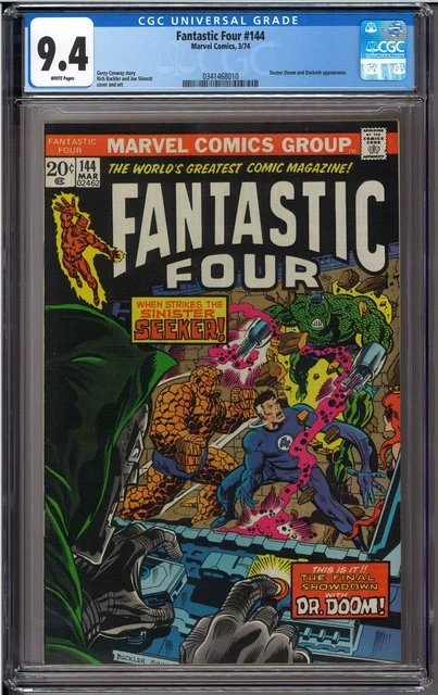 Fantastic Four #144 CGC 9.4 White Pages Doctor Doom Darkoth app