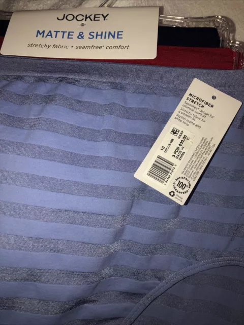 Jockey Matte & Shine Seamless 3 Full Rise Brief Panty 1218 Multi Size 10/3XL Jockey Matte & Shine Seamless 3 Full Rise Brief Panty 1218 Multi Size 10/3XL