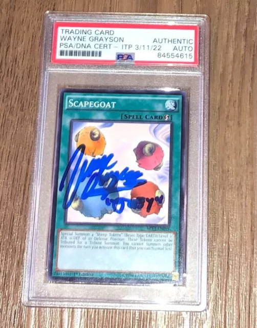 Wayne Grayson Yu Gi Oh Joey Wheeler Scapegoat  Signed Card PSA Encapsulated