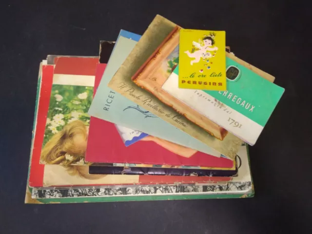 grande lotto vecchi LIBRETTI PUBBLICITARI STOCK PERUGINA SOLVAY ecc anni 60 / 70