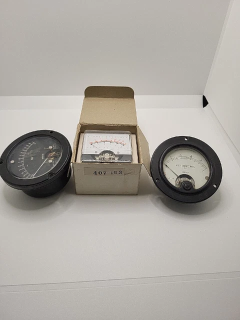 3-- Weston model 301 & 1531, RELATIV Electric Ammeter Electrical Meter Gauge Lot