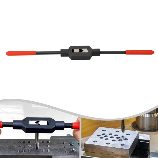 Tap Wrench Handle Fits 3/8"-1-1/16" (UNC/UNF)/M9-M27 wuth Plastic Dipped Handle