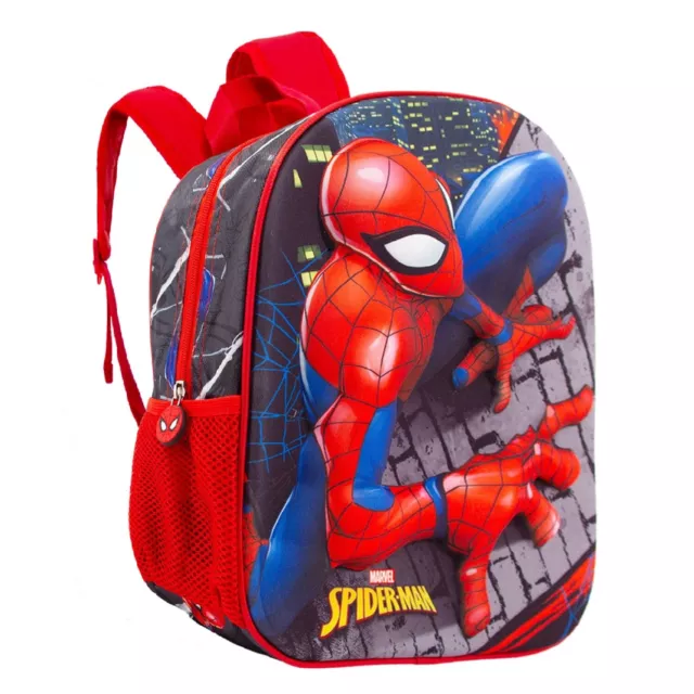 Spiderman Uomo Ragno Zainetto Zaino 3D Scuola Materna Asilo tempo Libero