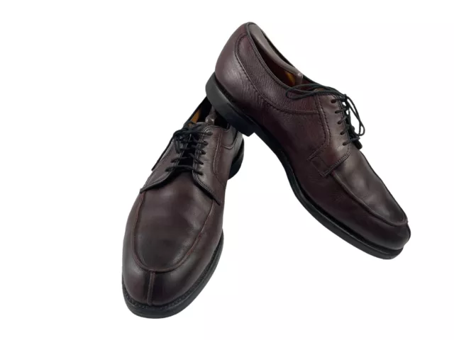 Allen Edmonds Stockbridge Men's Shoes Brown 11 D Leather Split Toe Dress Oxford