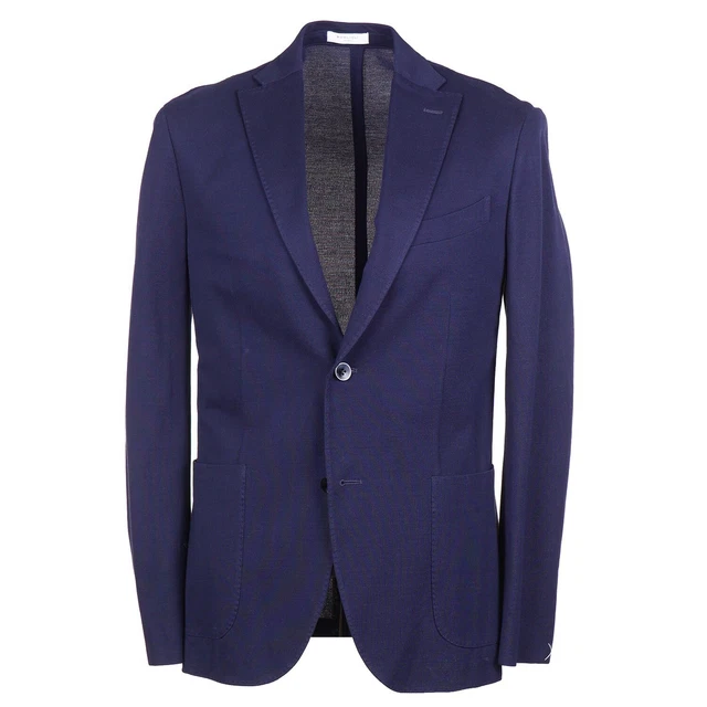 Boglioli Navy Blue Knit Jersey Cotton 'K Jacket' Sport Coat 38R (Eu 48) NWT