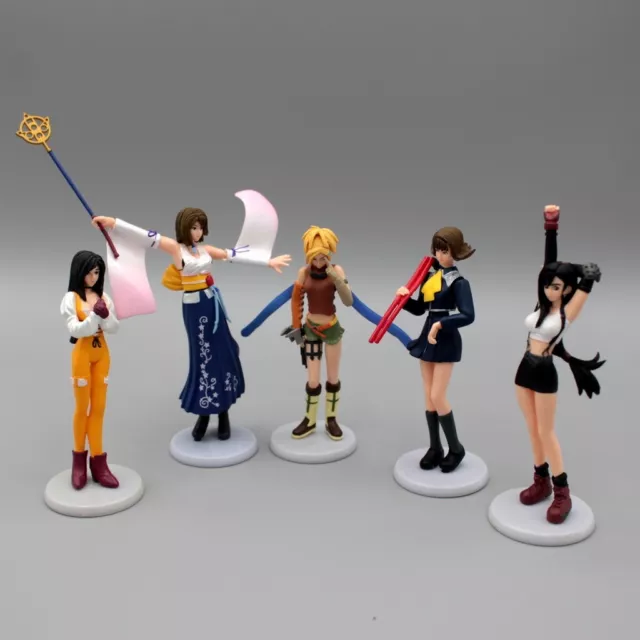 FULL SET Final Fantasy Heroines 5 Figure Yuna Rikku Tifa Selphie Garnet NO BOX