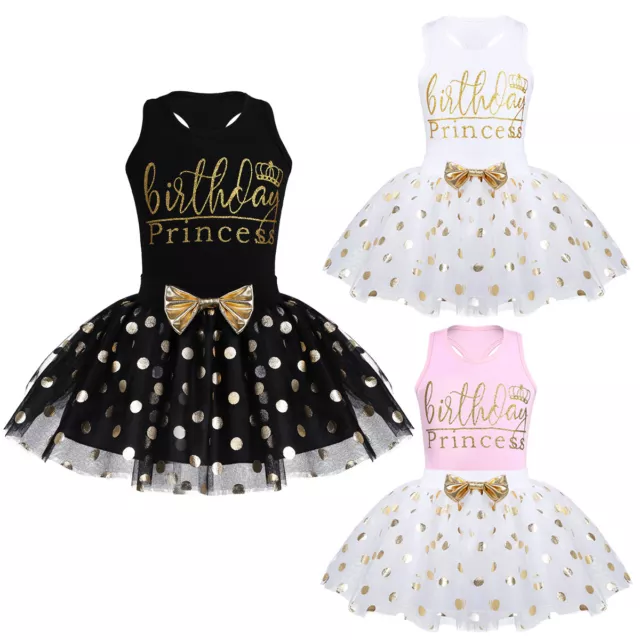 Baby Girl Kid Birthday Party Princess Outfit Bow Tutu Skirt Dress Set Age 12M-6Y
