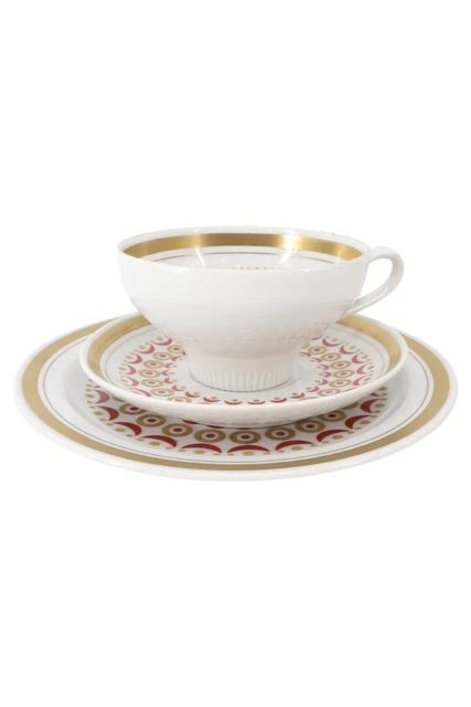 AGUA BLANCA Cubierta de colección Decoración Dorada Porcelana