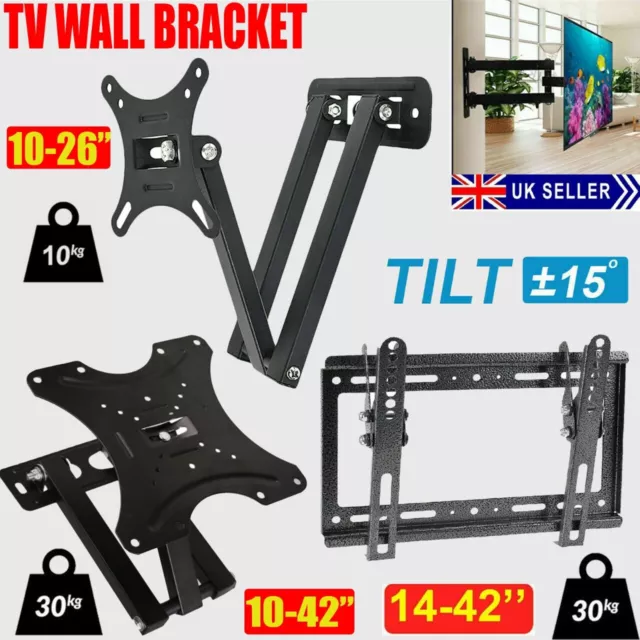 Tv Wall Bracket Mount Tilt Swivel For 10 14 15 16 20 22 26 32 27 42 Inch LED LCD