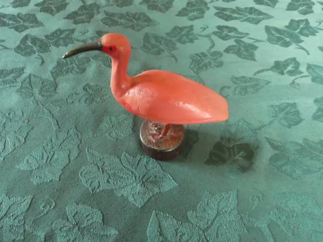 Primitive Vintage Hand Carved/Painted Flamingo  Folk Art