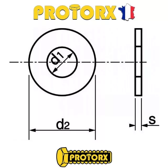 RONDELLE MÉTAL INOX PLATE MOYENNE M3 à M12 | Lot 5 à 50pcs | Acier A2 - NFE25514 2