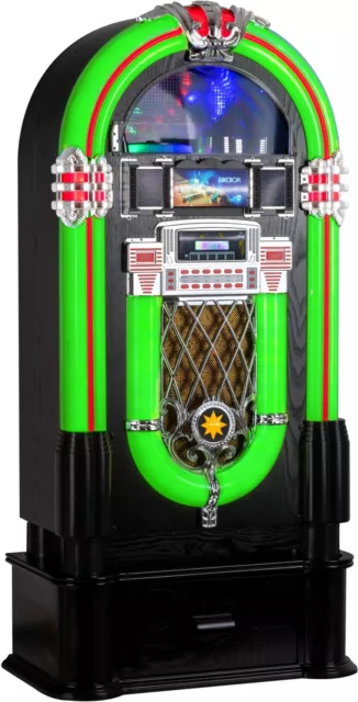 XXL Jukebox Musikbox Stereo Anlage MP3 CD Player UKW Radio USB SD Bluetooth Set