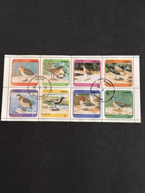 Staffa Scotland BIRDS Set of 8 Different stamps (1 Block Of 8)Mint-Still Gummed 2