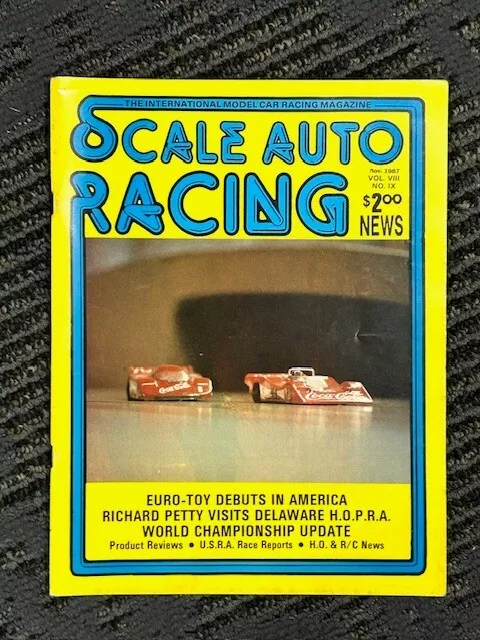 Nov 1987 Scale Auto Racing News 1/24 1/32 HO RC Proslot Alpha Mura Bolink Slick7