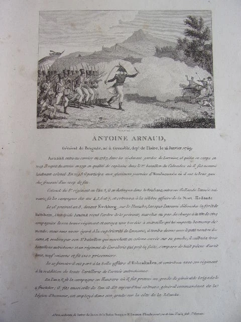 ANTOINE ARNAUD Brigadier General born in Grenoble on January 14, 1749