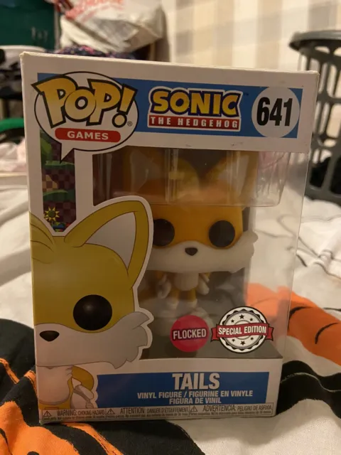 Boneco Funko Pop Sonic Tails 641 Flocked - Edição Especial
