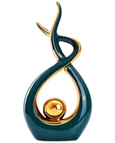 WHJ Modern Abstract Art Ceramic Statue Ornament Figurine for Table Decoration...