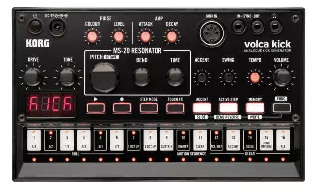 DJ Korg volca kick Analog Kick Drum Generator MS-20 Resonator Sequencer Batterie