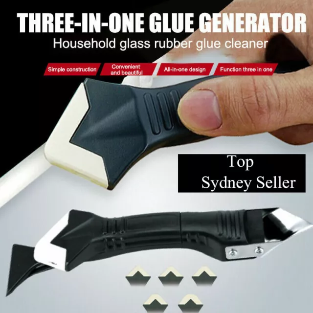 3 in 1 Silicone Caulking Tool Removal Residue Sealant Replace Set Scraper Kit AU