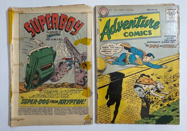 Adventure Comics 210 214 [DC, 1955] KEY 1st & 2nd Appearance KRYPTO, Superboy