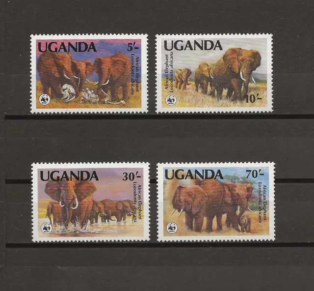 UGANDA 1990 SG 406/9 gatto nuovo di zecca £